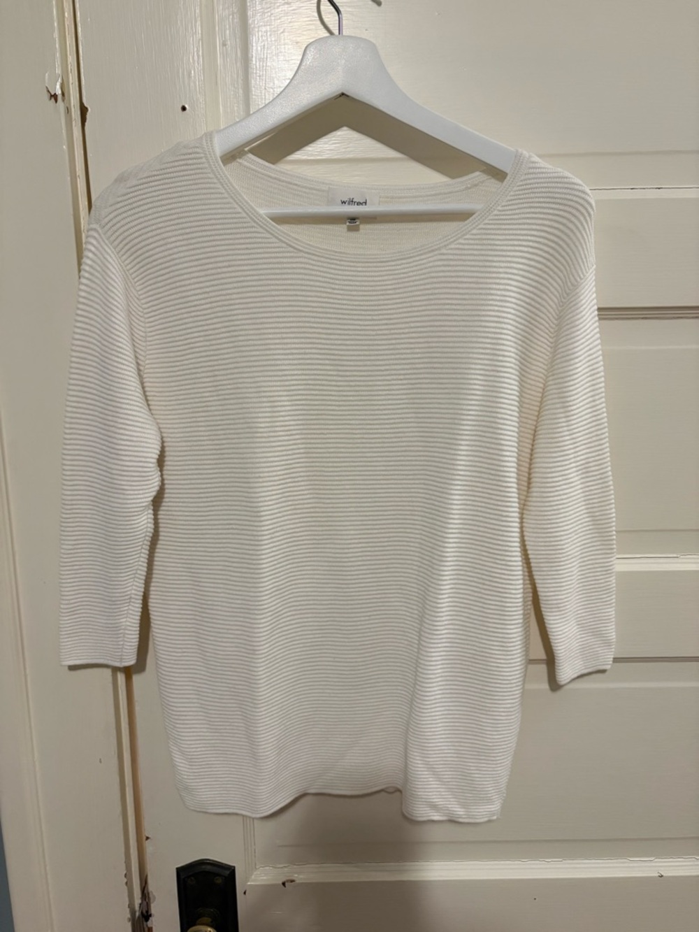 Wilfred Blanchard Cream Ribbed Sweater - Picture 2 of 3